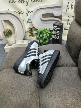 Adidas Superstar Metallic Silver Black Lifestyle Sneakers 6