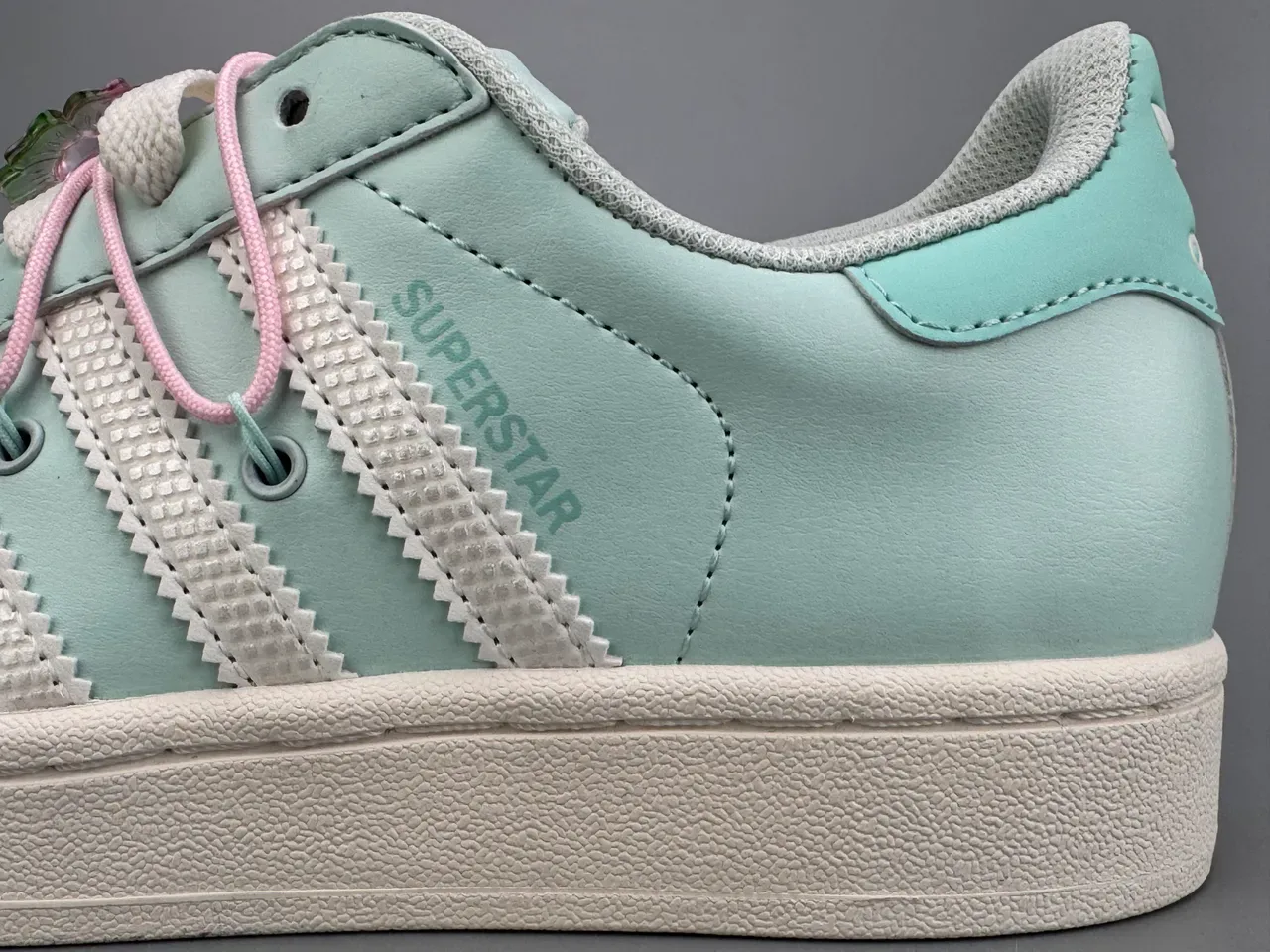 Adidas Superstar Mint Green Shell-Toe Lifestyle Sneakers 3