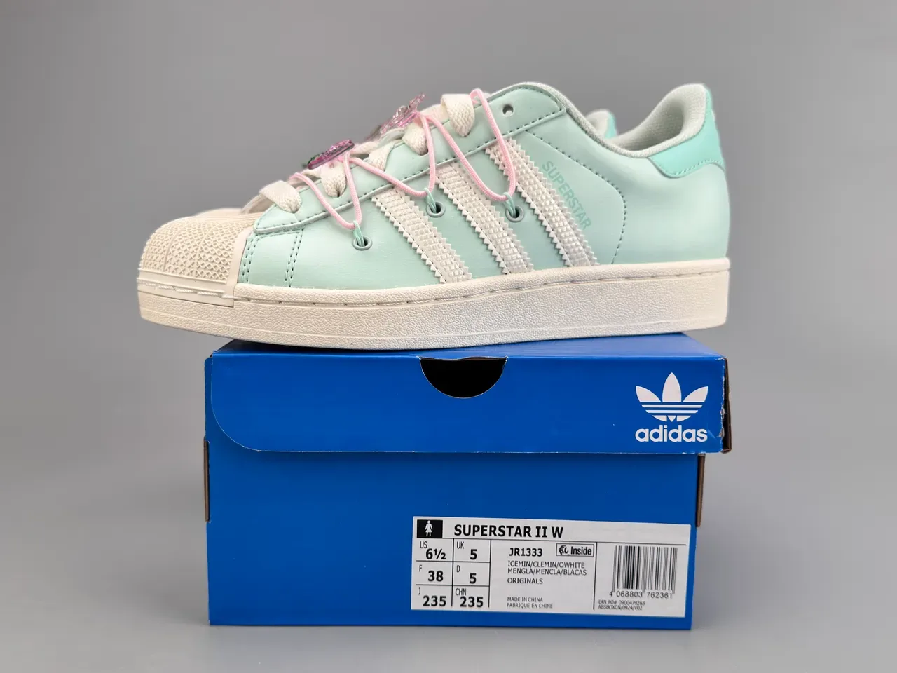 Adidas Superstar Mint Green Shell-Toe Lifestyle Sneakers 6