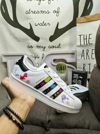 Adidas Superstar Multicolor Graphic Print Lifestyle Sneakers 5
