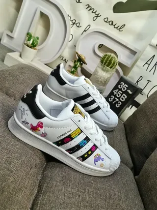 Adidas Superstar Multicolor Graphic Print Lifestyle Sneakers 9