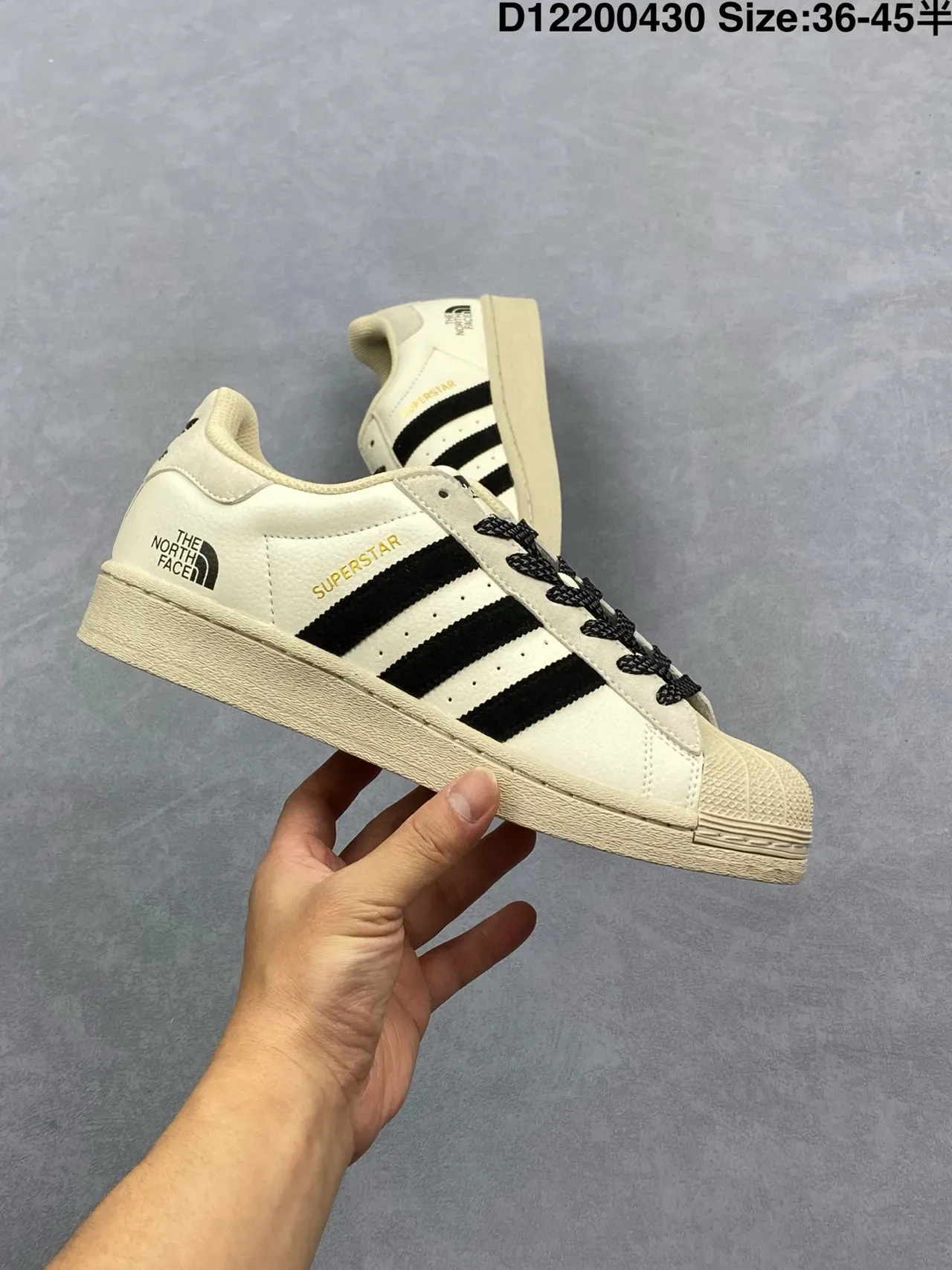 Adidas Superstar Off-White Shell-Toe जीवनशैली स्नीकर 2