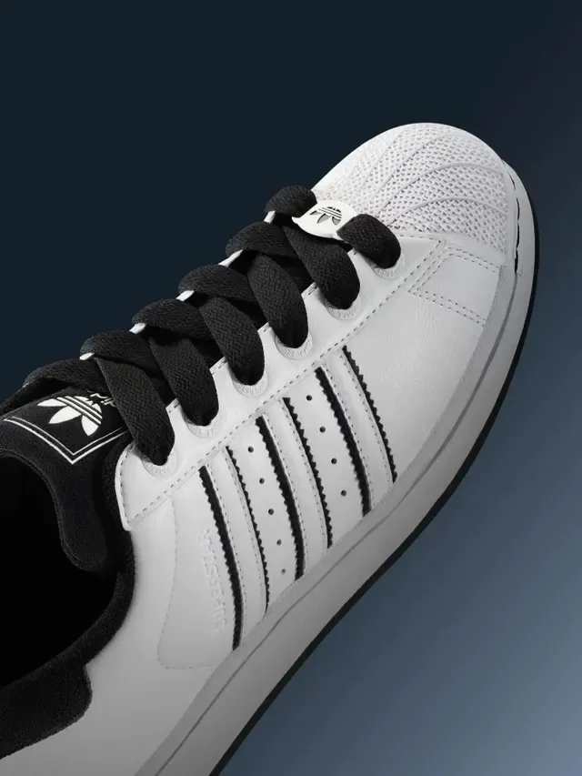 Adidas Superstar White and Black Lifestyle Sneakers 4