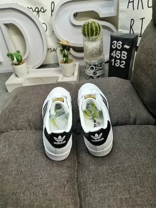 Adidas Superstar White and Black Lifestyle Sneakers 8