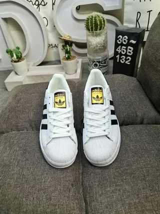 Adidas Superstar White and Black Lifestyle Sneakers 10