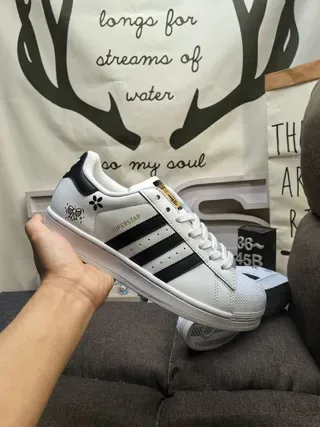 Adidas Superstar tênis lifestyle branco e preto 5