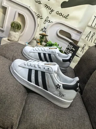 Adidas Superstar tênis lifestyle branco e preto 7