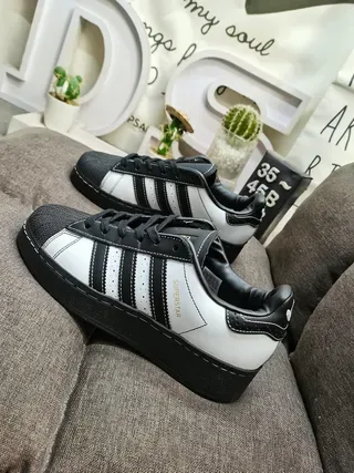 Adidas Superstar White and Black Lifestyle Sneakers 7