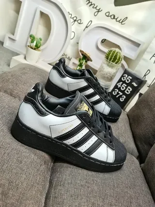 Adidas Superstar White and Black Lifestyle Sneakers 9