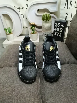 Adidas Superstar White and Black Lifestyle Sneakers 10