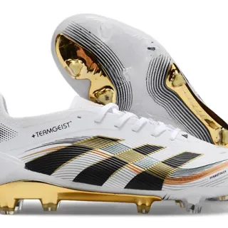 Adidas Teamgeist HybridTouch White Black Gold Firm-Ground Soccer Shoes