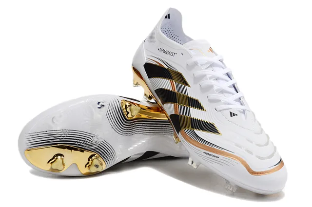 Adidas Teamgeist HybridTouch White Black Gold Firm-Ground Soccer Shoes 4