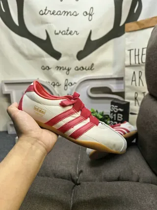 Adidas Tokyo Laceless White and Red Lifestyle Sneakers 5