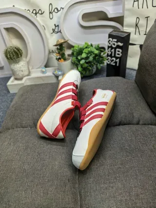 Adidas Tokyo Laceless White and Red Lifestyle Sneakers 6