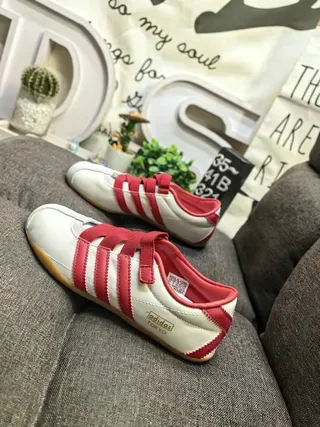 Adidas Tokyo Laceless White and Red Lifestyle Sneakers 7