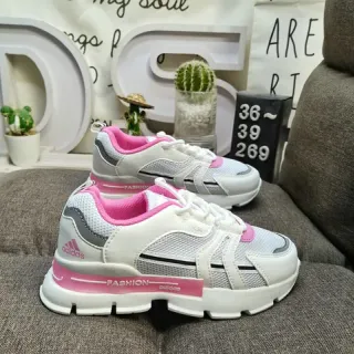 Adidas White and Pink Lifestyle Sneakers