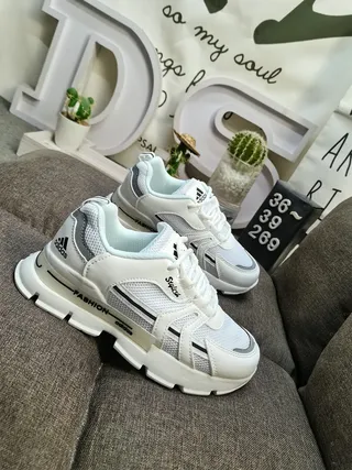 Adidas White and Pink Lifestyle Sneakers 9
