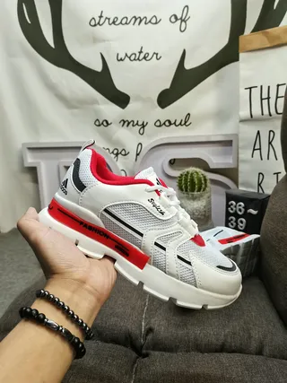 Adidas White and Pink Lifestyle Sneakers 14
