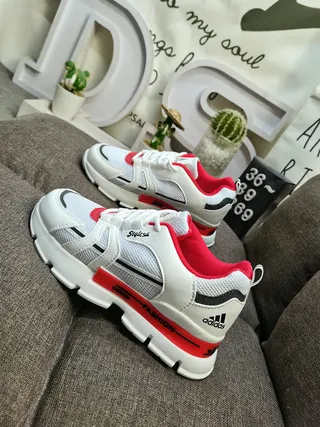 Adidas White and Pink Lifestyle Sneakers 16