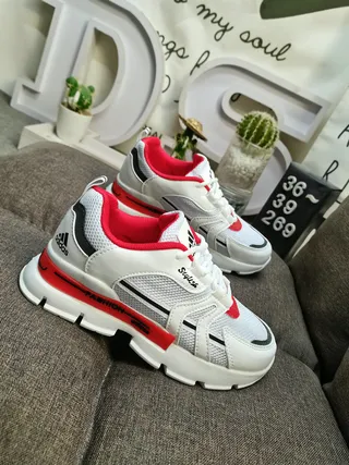 Adidas White and Pink Lifestyle Sneakers 18
