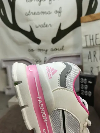 Adidas White and Pink Lifestyle Sneakers 21