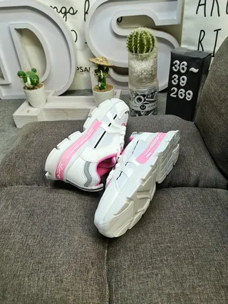 Adidas White and Pink Lifestyle Sneakers 24