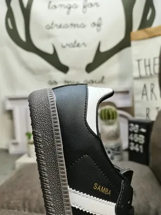 Adidas White Black Low-Top Leather-Suede Upper Lifestyle Sneakers 13
