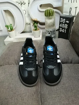 Adidas White Black Low-Top Leather-Suede Upper Lifestyle Sneakers 20