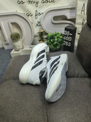Adidas White Black Mesh Upper Three Stripes Lifestyle Sneakers 6