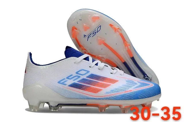 Adidas White Gold Chaussures de football à tige basse en tricot supérieur translucide contrepoids de talon sol ferme 2