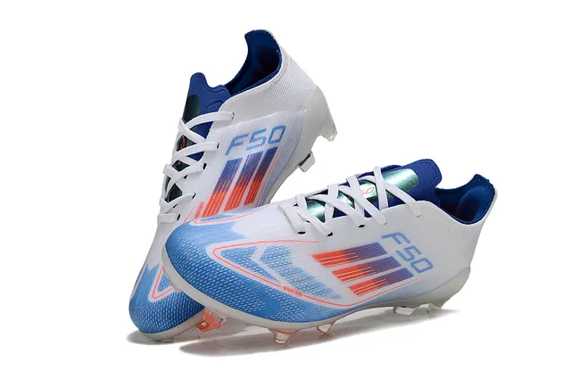 Adidas White Gold Chaussures de football à tige basse en tricot supérieur translucide contrepoids de talon sol ferme 3