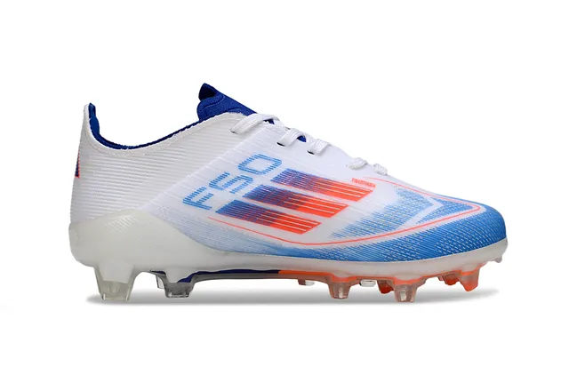Adidas White Gold Chaussures de football à tige basse en tricot supérieur translucide contrepoids de talon sol ferme 7