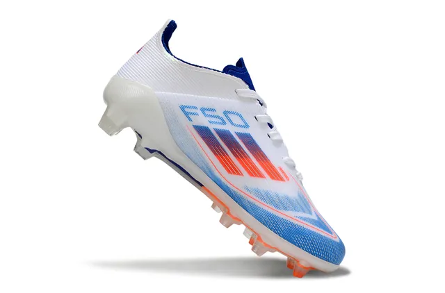 Adidas White Gold Chaussures de football à tige basse en tricot supérieur translucide contrepoids de talon sol ferme 8