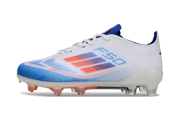 Adidas White Gold Chaussures de football à tige basse en tricot supérieur translucide contrepoids de talon sol ferme 9