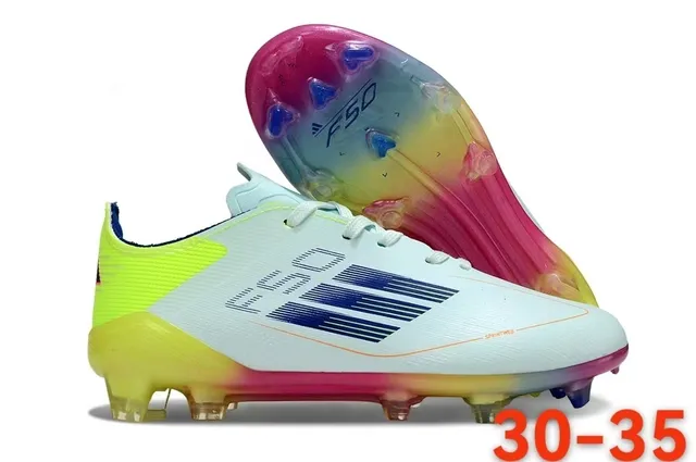 Adidas White Gold Chaussures de football à tige basse en tricot supérieur translucide contrepoids de talon sol ferme 10
