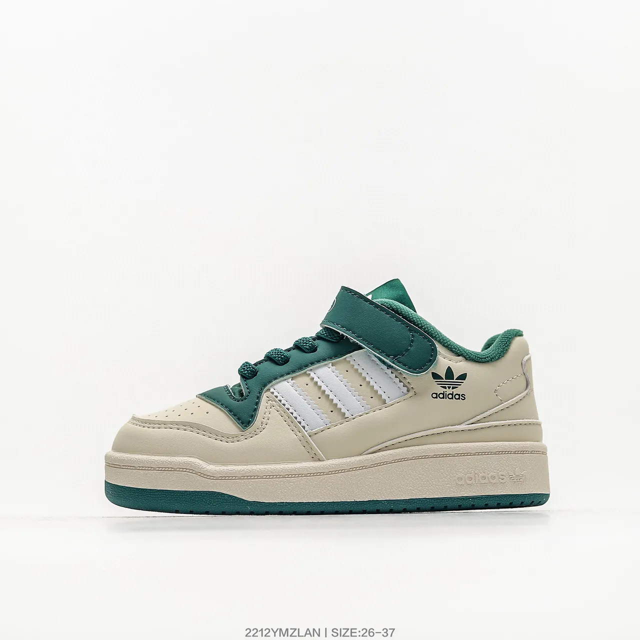 Adidas White Green Low-Top Laceless Strap Closure Lifestyle Sneakers 3