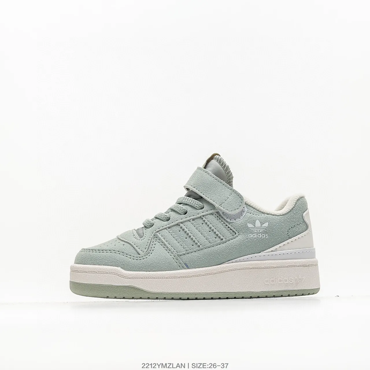 Adidas White Green Low-Top Laceless Strap Closure Lifestyle Sneakers 8