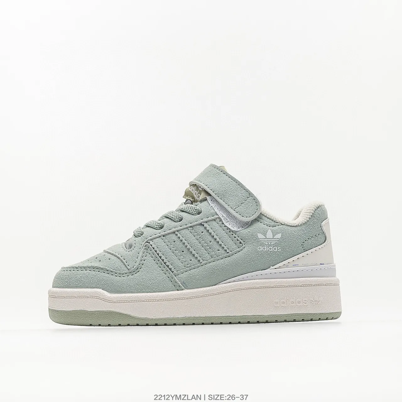 Adidas White Green Low-Top Laceless Strap Closure Lifestyle Sneakers 20