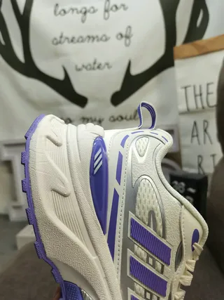 Adidas White Green Oversized Sole Mesh And Synthetic Overlay Construction Chunky Sneakers 13
