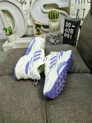 Adidas White Green Oversized Sole Mesh And Synthetic Overlay Construction Chunky Sneakers 16