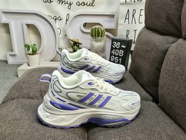 Adidas White Green Oversized Sole Mesh And Synthetic Overlay Construction Chunky Sneakers 21
