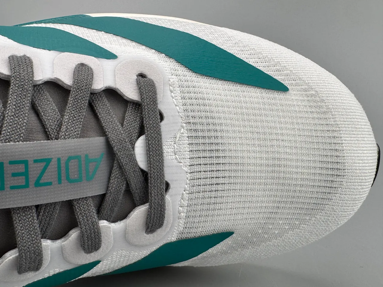 Adidas White Green Racing Silhouette Engineered Mesh Upper Running Shoes 2