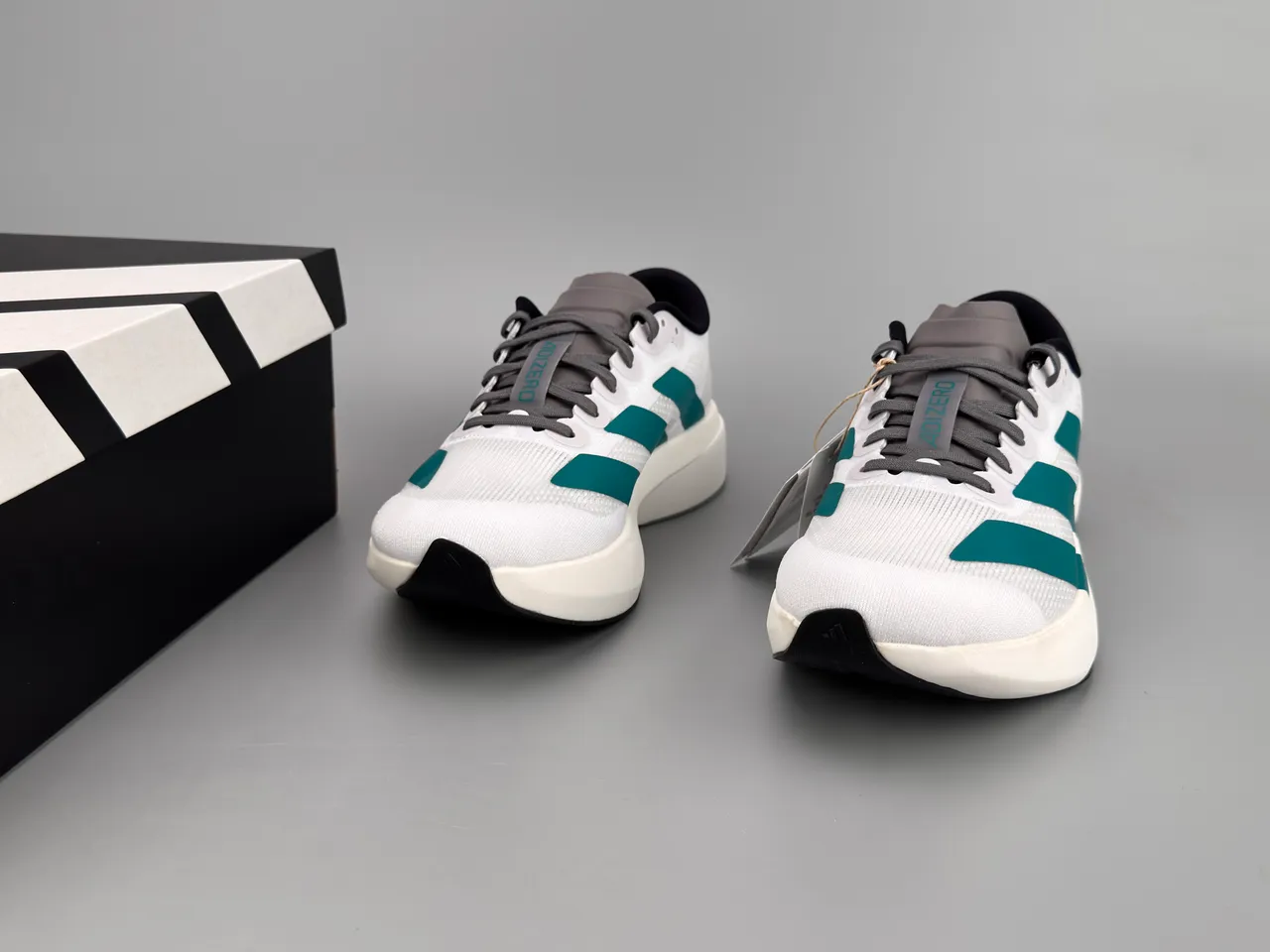 Adidas White Green Racing Silhouette Engineered Mesh Upper Running Shoes 3