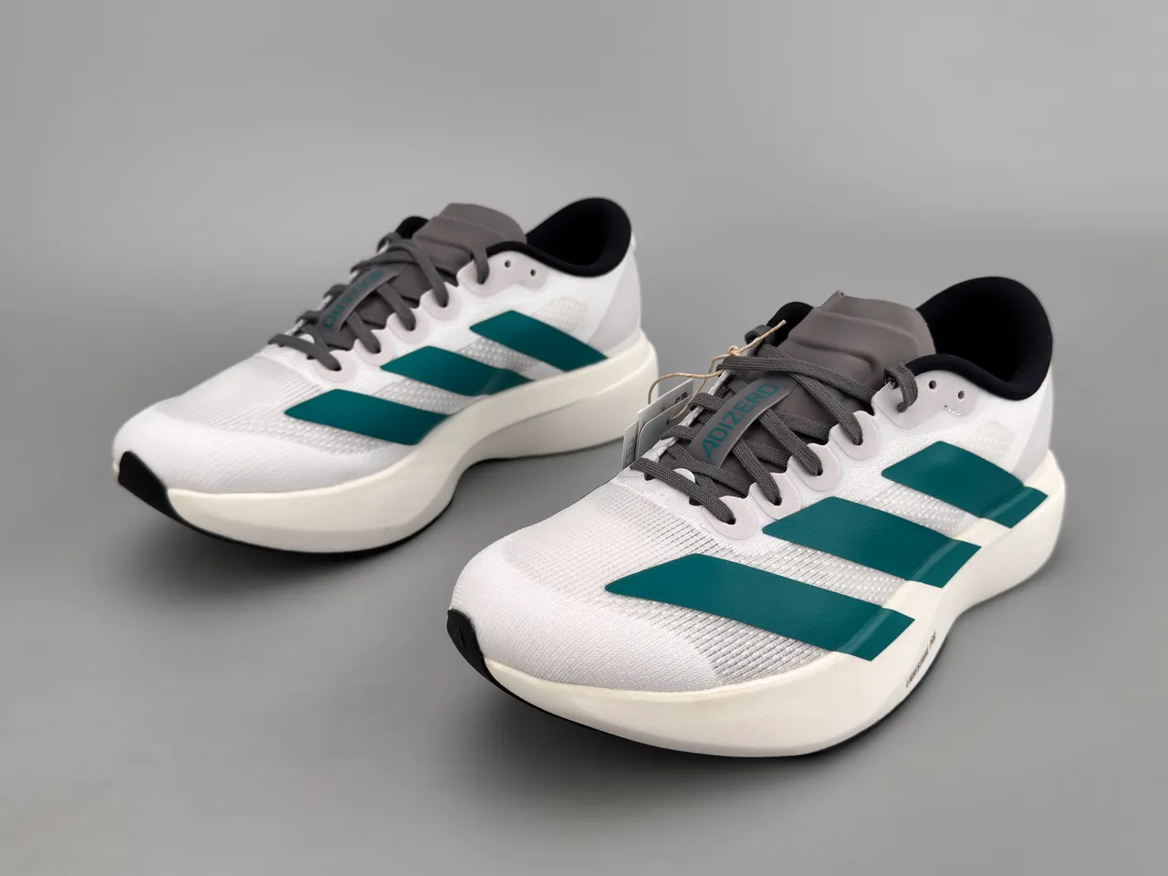 Adidas White Green Racing Silhouette Engineered Mesh Upper Running Shoes 5