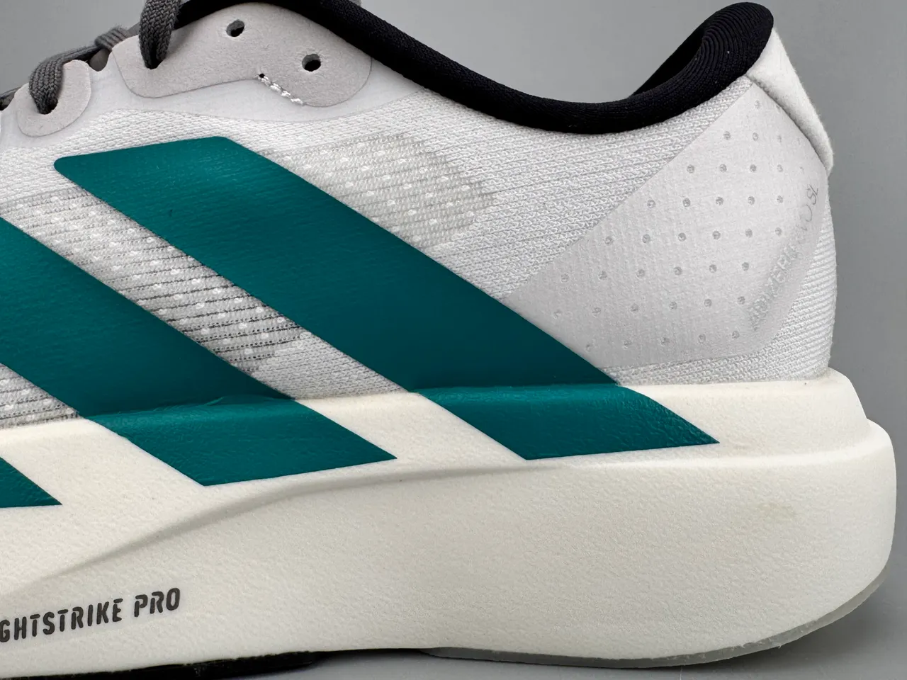 Adidas White Green Racing Silhouette Engineered Mesh Upper Running Shoes 7