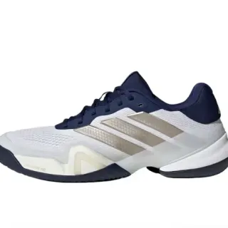 Adidas White Navy Mesh Upper Three-Stripe Side Panel Lifestyle Sneakers