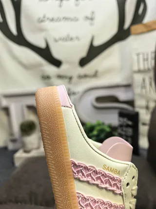 Adidas White Pink Backless Mule Woven Stripes Lifestyle Sneakers 3