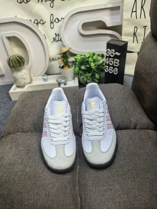 Adidas White Pink Low-Top Leather Upper Lifestyle Sneakers 10