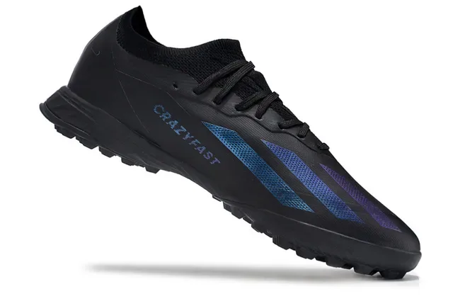 Adidas X Black Blue Low-Cut Knit Collar Chaussures de Football Turf 2