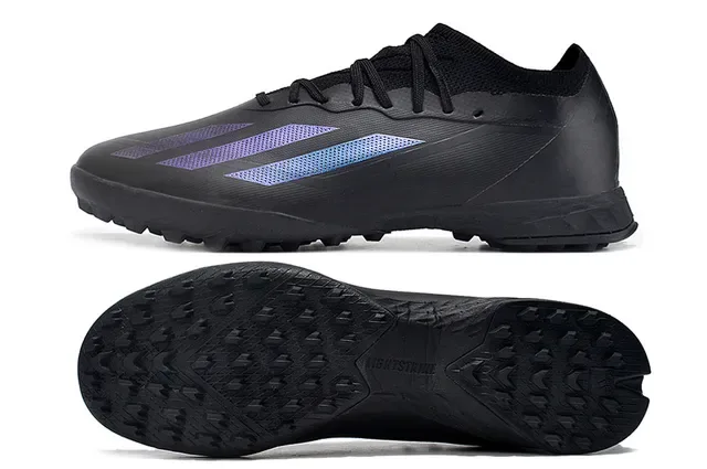 Adidas X Black Blue Low-Cut Knit Collar Chaussures de Football Turf 6
